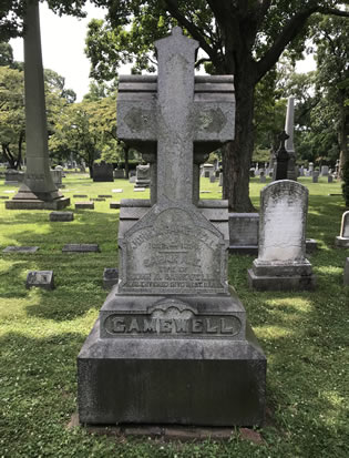 John Nelson Gamewell Gravestone 